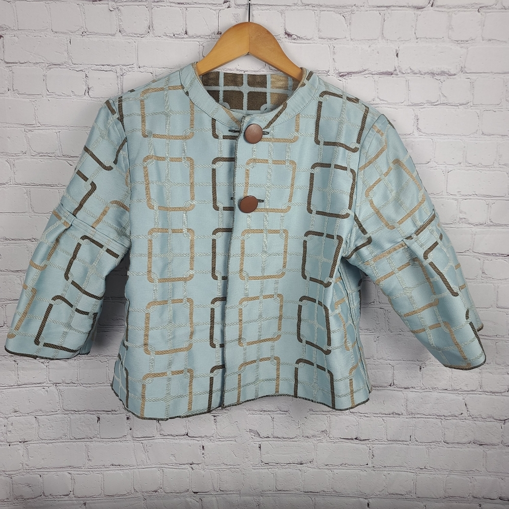 Reversible jacket. Brown and Blue. Vintage